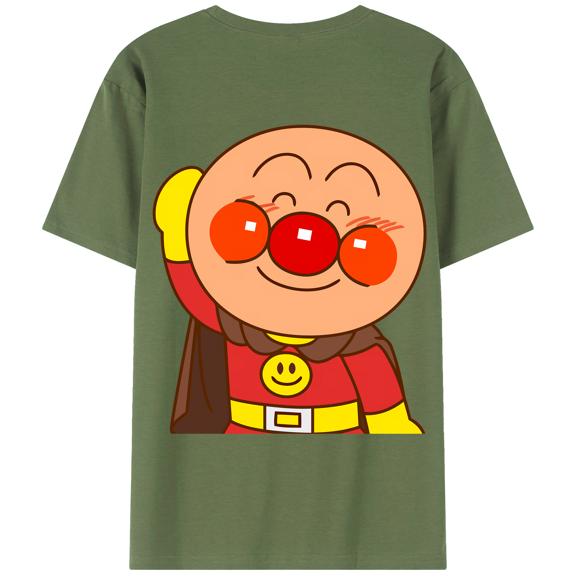 （画像用） アンパンマン Anpanman 綿100％ メンズ半袖Tシャツ（バックプリント） 通気性